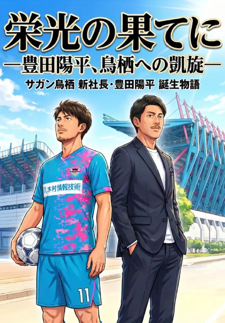 漫画『栄光の果てに -豊田陽平、鳥栖への凱旋- サガン鳥栖 新社長・豊田陽平 誕生物語』の表紙